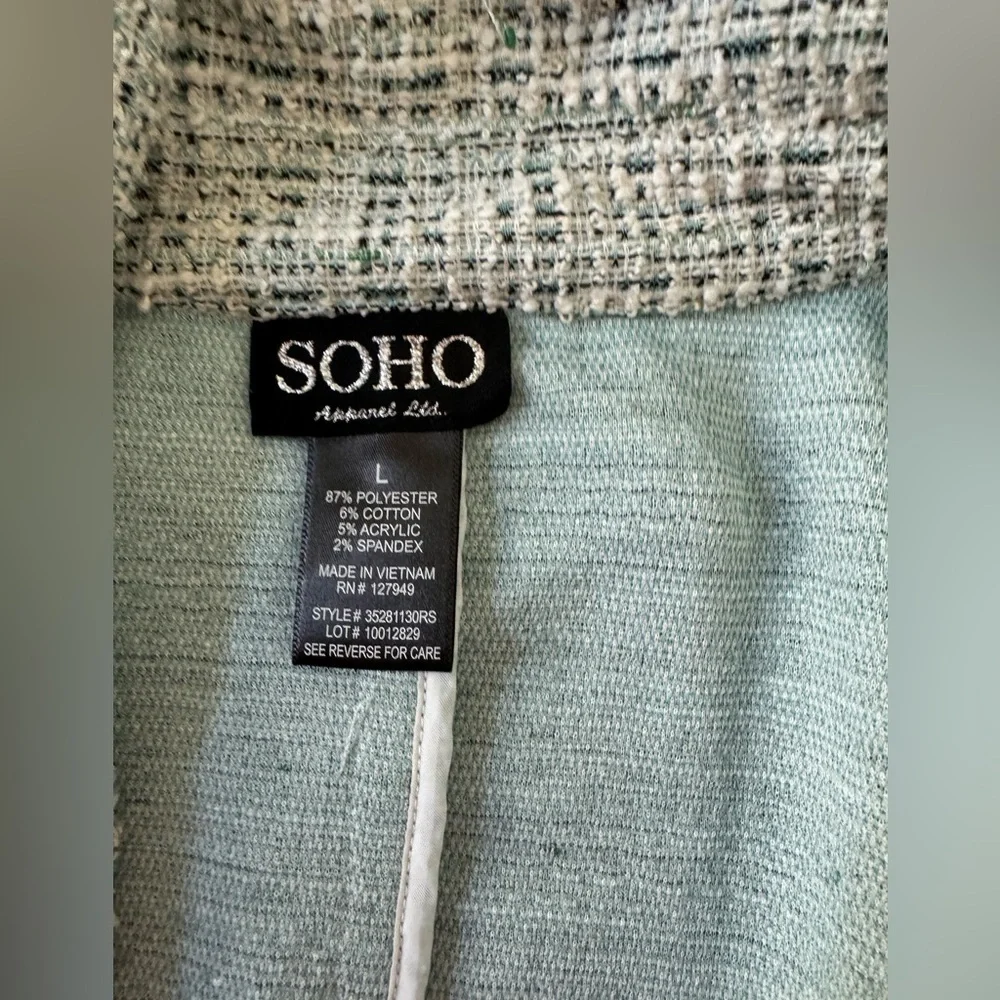 SOHO Women's Tweed Moto Jacket
